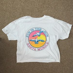 Women’s Santa Monica Graphic Crop Tee